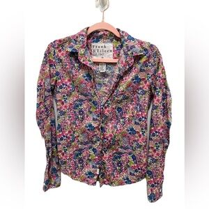 Frank & Eileen Floral Barry Button Up Blouse - Size XS